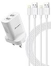 Avoalre iPhone Charger Plug and Cable iPhone iPad Charger Plug with 2 2M USB Lightning Cables Wall Charging Plug UK Power Adapter for iPhone SE 2020 11 12 X XR XS 8 7 Plus 6S iPad 【MFi Certified】