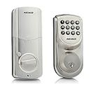 NEIKO 52909A Keyless Entry Door Lock, Electronic Keypad,Lock with Code, Auto Locking Keyless Deadbolt,Left or Right Digital Door Lock Up to 100 Users and 2 Keys Included,Battery Powered,Brushed Silver