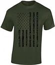 USA Flagge Shirt Herren - Black Stars and Stripes - US Army T-Shirt Männer - Amerika Tshirt (Army 3XL)