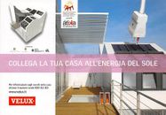 Postal publicitaria italiana con ventanas de techo Velux sin publicar