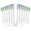 Replacement Toothbrush Head Compatible with Philips Sonicare Electric Toothbrush - Fit Plaque Control, Gum Health, FlexCare, HealthyWhite, Essence+ and EasyClean, 12 Pack