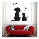 GADGETS WRAP Funny Decals Pet Dreams Food Wall Decal Dog Cat Salon Door Stickers Self Adhesive Modern Bone Rat Home Room Decoration Wall Decoration Decal Sticker