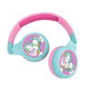 LEXIBOOK Unicorn 2-in-1 Bluetooth Headphones Stereo Wireless Wired, Kids Safe, F