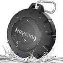 HEYSONG Bluetooth Speaker Waterproof Shower, Mini Wireless Speaker Box Outdoor Music Box Stereo Surround Sound Portable, Hands-Free Function, Compact Sound Box for Skiing, Camping, Pool