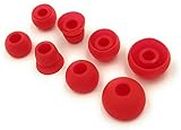 Softround Earbud Tips for Beats by Dr. Dre Powerbeats3 Powerbeats2 Wireless Stereo Headphones - Small, Medium, Large, and Double Flange (8pcs) (REd)