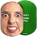 HappySnapGifts Photo Face Cushion (Soft Velvet Polyester - Green) - (30cm x 20cm)