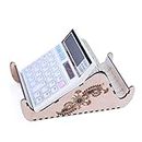 HUEX MDF Calculator Stand Organizer | Office Table Accessories | Calculator, Mobile Holder for Office Table & Student Study Table |Multipurpose Desk Organizer | Wallet Stand Holder| Charging Station