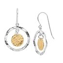 Silpada 'Marbella' Two-Tone Disc Drop Earrings in Sterling Silver and Gold-Plating