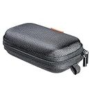 GLCON Rectangle Small Hard EVA Case - Portable Protection Earbud Case Zipper Pouch for Headset, Earphone, Flash Drive, Charging Cable, Key - Mesh Inner Pocket - Hard Shell Universal Carrying Bag