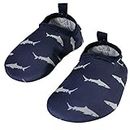 Hudson Baby Unisex-Child Water Shoes for Sports, Yoga, Beach and Outdoors, Baby and Toddler Shark, 18-24 Months