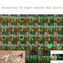 Night Glowing 3D 26 lettres alphabet individuelles décoration acrylique argent à faire soi-même