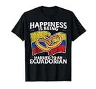 Ecuadorian Wedding Ecuador Marriage Married Flag T-Shirt