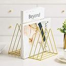 Sooyee Magazine Holder,2 Colours File Sorter Organizer(Gold and Rose Gold) Gold