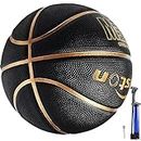 Senston Ballon de Basket Taille 7 avec Pompe, Basketball de Rue Intérieur/Extérieur