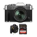 FUJIFILM X-T30 II Mirrorless Camera with 18-55mm Lens and Accessories Kit (Silver) 16759706