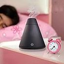 House Of Sensation Portable Volcano USB Cool Mist Humidifier Filter Free Air Purifier Aroma Diffuser Room Freshner with LED Light - Set of 1 Black