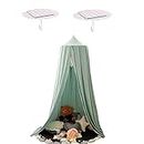 Extra Large Baby Children Bed Canopy, 275cm Round Dome Cotton Mosquito Net Reading Room Decorations Nursery Room Decorations Heigh for Baby Children Height 108”
