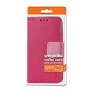 Reiko Wallet Case with Interior Leather for Nokia Lumia 950 - Retail Packaging - Hot Pink