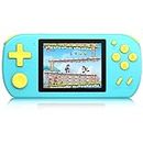 Bornkid Handheld Games for Kids Aldults with Built in 268 Classic Retro Video Games 3.0'' Screen Rechargeable Portable Arcade Gaming Player Boys Girls Travel Electronics Toys Birthday Gift (Blue)