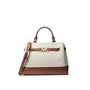 Michael Kors handbag for women Reed small belted satchel, Vanilla, Small