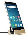 MyGadget Station de Charge Dock USB C & Câble 1m - Base de Chargement pour Smartphone Compatible avec Galaxy S24 S23 S22 Note 20 10 Huawei P50 P40 Pro Argent