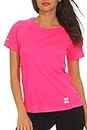 Happy Clothing Damen Sport T-Shirt Kurzarm Trikot Sommer Funktionsshirt Fitness Top, Größe:L, Farbe:Pink