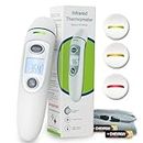 Forehead and Ear Thermometer, No Touch Digital Infrared Thermometer for Baby, Adult and Family Fever | Multifunction Quick Accurate Reading, Fever Alarm Record Memory Baby FDA, TGA ARTG No. 353751