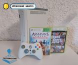 Xbox 360 Bianca Console Completa di Accessori Originali PULITA + 2 Giochi