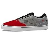 Emerica Men's The Low Vulc Skate Shoe, Red/Grey/Black, 10