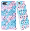 elexal Pop iPhone 6s 7 8 SE2022 Phone Case, Poppet iPhone 8 Silicone Case, Fidget iPhone 7 Phone Case, Poppet iPhone 6 Case, Girls Fidget Shockproof Phone Case Anti-Anxiety Stress Relief