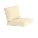 Seat & Back Box Edge Cushion Set - 27" x 24.5" - Box Edge, Canvas Sand Sunbrella - Ballard Designs