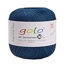 Crochet Thread Yarns for Begingers Size10-100% Contton Yarn for Knitting Crochet DIY Hardanger Cross Sitch Crochet Thread Balls Rainbow Turquoise 21 Colors Avilable, 100% Contton, indigo, 10