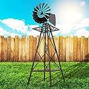 Gardeon Garden Ornaments Windmill, 160cm Height Gardening Decor Metal Ornament Outdoor Wind Mill Spinner Decorations Home Yard Setting Decoration, Weather-Resistant with Nuts Bolts Bronze