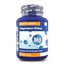 Magnesium 500mg, 90 Vegan Tablets. 3 Months Supply. Supports Muscle and Bone Health. Vegan Formula Magnesium Supplement.