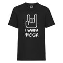 Kids/Babies Cool Rock Music T-Shirt - I Wanna Rock - Rocker, Birthday Gift