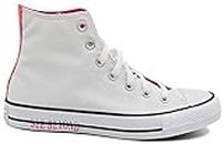Converse Chuck Taylor All Star Damen-Sneaker aus Leder, See Beyond/Weiß/Prime Pink/Prism Green, 7.5 Women/5.5 Men