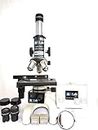 GLAB India Medical Microscope with LED and 50 Prepared Slides (White)