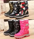 Kids Girls Boys Camo Waterproof Thick Snow Boots Fleece Lined Thermal Boot Shoes