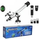 DUA EXPORT Telescope Zoom 60X HD Focus Astronomical Refractor with Portable Tripod Stand F70060 High Power Telescope Gift for Kids, Adults, Beginners to Explore Moon, Space, Planets, Stargazing