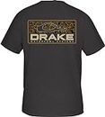 Drake Waterfowl Old School Bar T S/S Charcoal Heather Large