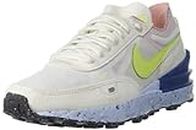 Nike Womens W Waffle One Crater Se Nn Summit White/Volt-Chambray Blue Running Shoe - 5 UK (DJ9640-100)