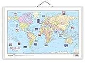 World Political Map Charts with Big font and Dust resistant Lamination | 300 GSM Recyclable Charts