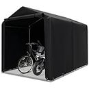 Tangkula 7x5.2Ft Portable Shed, Outdoor Storage Shelter with Waterproof Cover & Roll-up Zipper Door, Heavy Duty Portable Storage Tents for Outside, Bikes, Garden Tools, Motorcycles