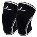 Knee Sleeves (1 Pair)，7mm Compression Knee Braces for Heavy-Lifting,Squats,Gym and Other Sports (Large, Black)