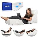 Lunix LX13 6pcs Orthopedic Bed Wedge Pillow Set, Post Surgery Memory Foam for Back, Neck and Leg Pain Relief, Sitting Pillow, Comfortable and Adjustable Pillows Acid Reflux and GERD for Sleeping White