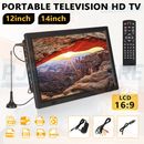 12" 14" Digital Television Car Portable HD TV 1080P TFT LED DVB-T2 12V Player 
