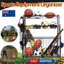 Sports Equipment Ball Storage Rack Cart Garage Organiser for Yoga Mat Dumbbell
