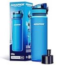 AQUAPHOR City Bottle 500ml azul I botella filtrante para llevar I filtro con carbono activo I filtra cloro y contaminaciones I hecho de tritan libre de BPA I para un mejor sabor y olor del agua