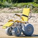 Premium WheelEEZ Sandpiper Beach Wheelchair Enhanced Mobility Aid Off-Road Balloon Tyre Comfort Safe Adult/Teen/Child
