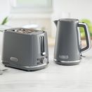 Daewoo Stirlingkrug Wasserkocher und Toaster Konvolut Set 1,7 l schnell kochen 2 Scheiben grau